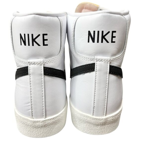 Nike Men's Blazer Mid '77 Vintage Hi Tops Sneakers Men’s 8.5 White Black Leather - Picture 4 of 13